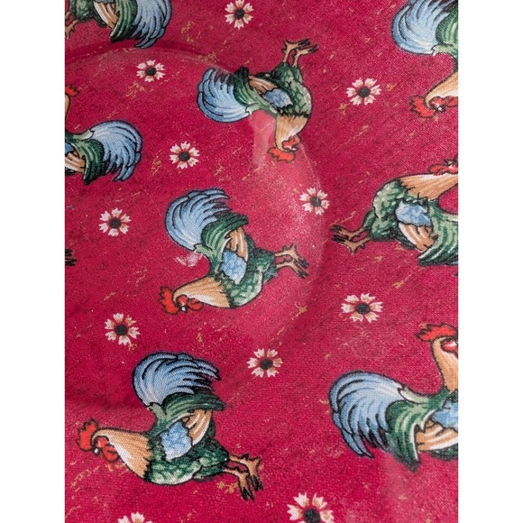 Red Rooster Fabric Plate, 8in - Picture 2 of 4